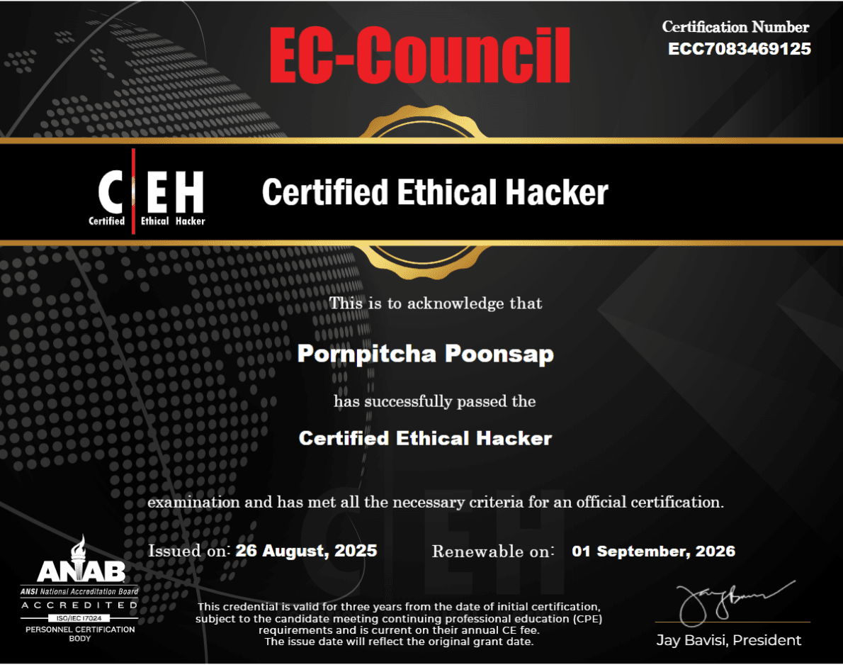 Certified Ethical Hacker (CEH)